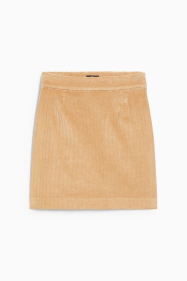 Women - Corduroy skirt - beige