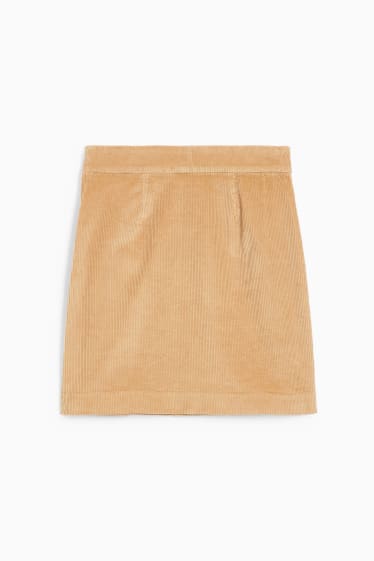 Women - Corduroy skirt - beige