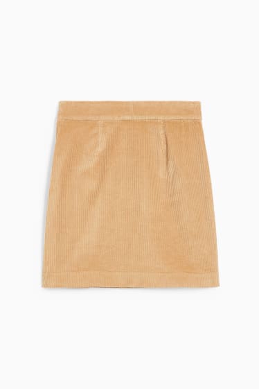 Dames - Corduroy rok - beige