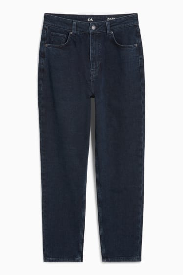 Dames - Mom jeans - high waist - LYCRA® - jeansdonkerblauw