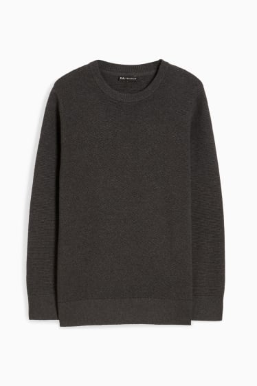 Kinder Jungen - Pullover - grau-melange