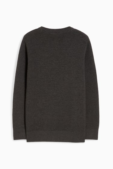 Kinder Jungen - Pullover - grau-melange