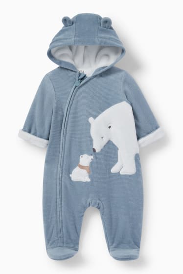 Bebeluși - Urs polar - salopetă bebeluși - albastru