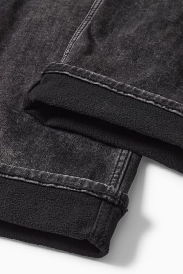 Heren - Straight jeans - thermojeans - jog denim - LYCRA® - jeansdonkergrijs