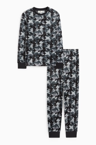 Enfants - Pyjama d’hiver - 2 pièces - noir