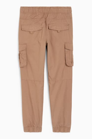 Children - Cargo trousers - thermal trousers - light brown