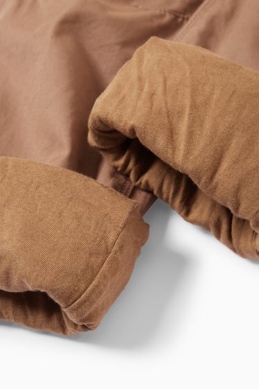Kinder Buben - Cargohose - Thermohose - hellbraun