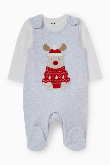 Nadó nen - Rudolf - pijama d’una peça - 2 peces - gris clar