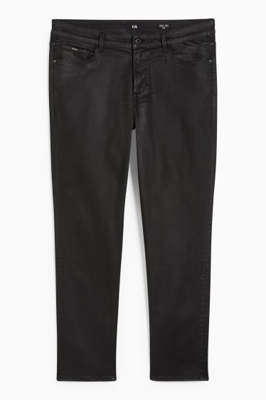 Damen - Slim Jeans - Mid Waist - schwarz