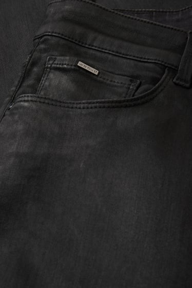 Dámské - Slim jeans - mid waist - černá