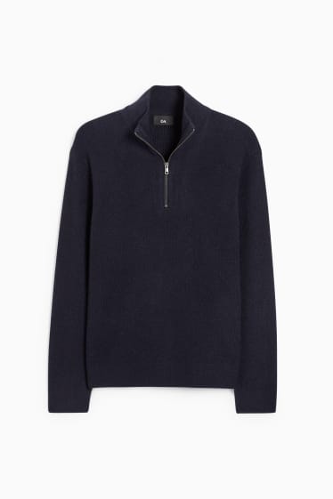 Hommes - Pull - bleu foncé