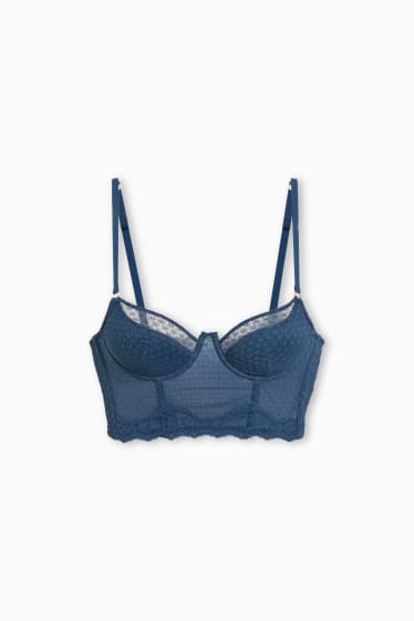 Femmes - Soutien-gorge avec armatures - ampliforme - vert foncé-chiné