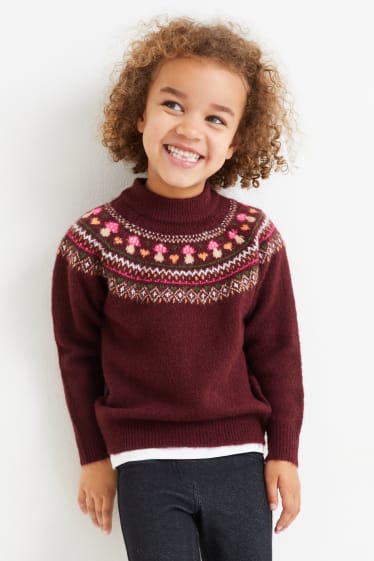 Kinderen: meisjes - Trui - donkerrood