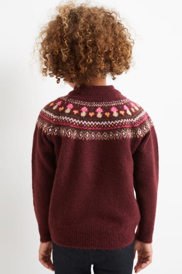 Kinderen: meisjes - Trui - donkerrood