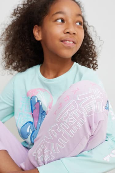 Niños: niñas - Lilo & Stitch - pijama - 2 piezas - verde menta