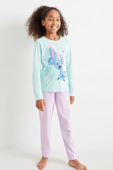 Kinder - Lilo & Stitch - Pyjama - 2 teilig - mintgrün