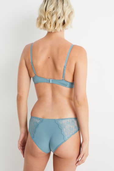 Femmes - Soutien-gorge à armature - DEMI - ampliforme - turquoise