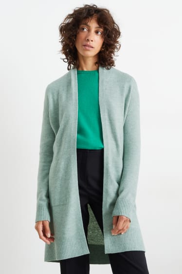 Damen - Basic-Strickjacke - mintgrün