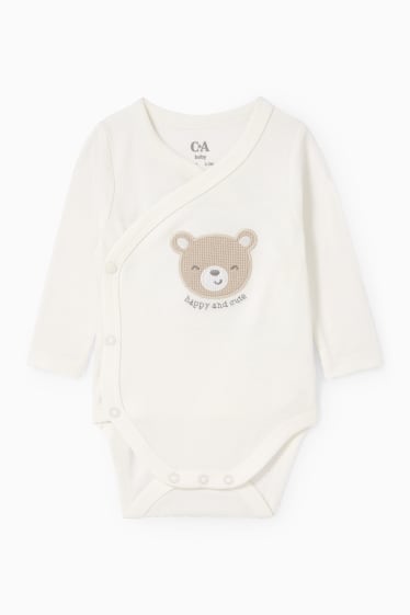 Unisex - Erstlings-Set - 3 teilig - schneeweiß