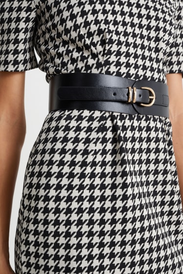 Donna - Cintura - similpelle - nero