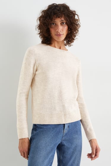 Femmes - Pullover basique - beige clair