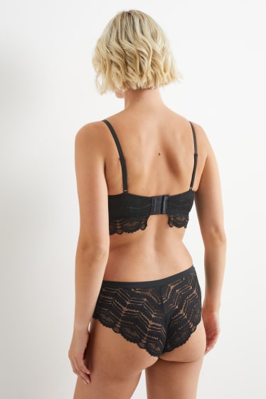 Femmes - Soutien-gorge à armature - DEMI - ampliforme - noir