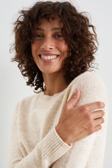Femmes - Pullover basique - beige clair