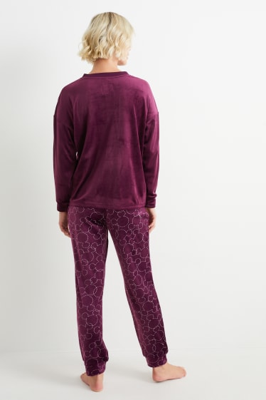 Damen - Winterpyjama - Micky Maus - lila