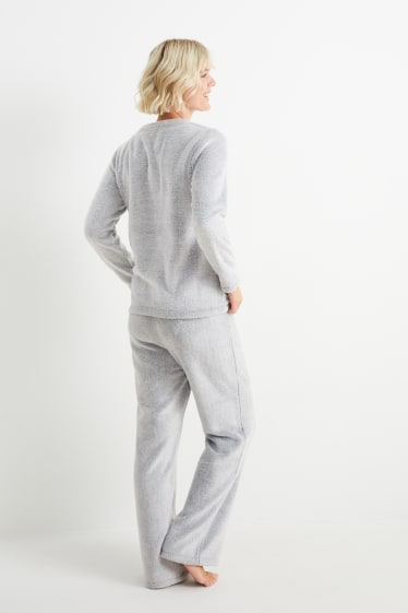 Women - Christmas winter pyjamas - HoHoHo - gray