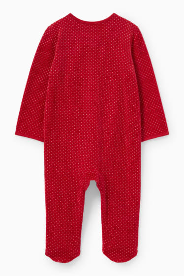 Bébés filles - Rodolphe - pyjama de Noël pour bébé - à pois - rouge