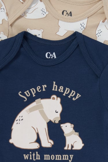 Baby Boys - Multipack of 2 - polar bear - baby bodysuit - light brown