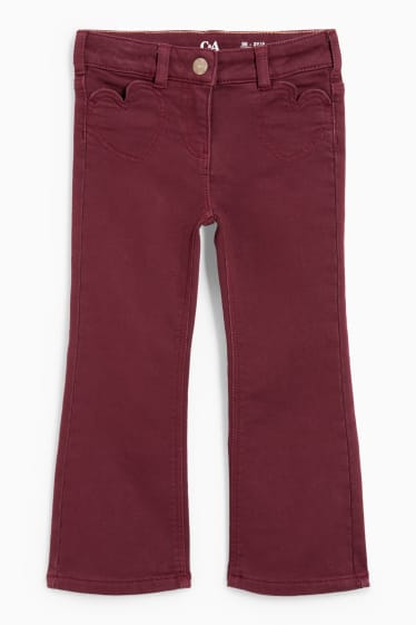 Dětské - Termo kalhoty - tmavočervená