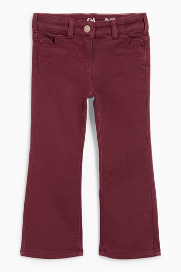 Kinder Mädchen - Thermohose - dunkelrot