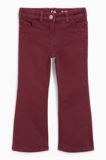 Enfants - Pantalon chaud - rouge foncé