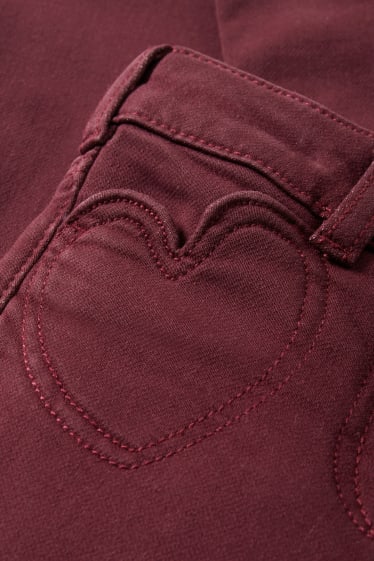 Kinder Mädchen - Thermohose - dunkelrot