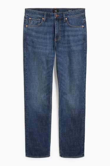 Men - Straight jeans - thermal jeans - COOLMAX® - denim-dark blue