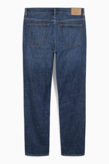 Men - Straight jeans - thermal jeans - COOLMAX® - denim-dark blue
