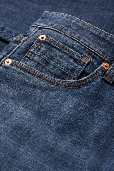 Men - Straight jeans - thermal jeans - COOLMAX® - denim-dark blue
