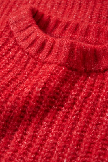 Damen - CLOCKHOUSE - Pullover - gerippt - dunkelrot