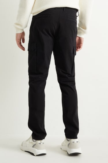 Hombre - Pantalón cargo - regular fit - negro