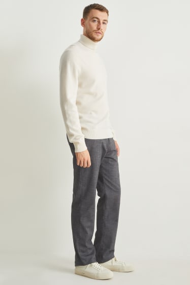Uomo - Pantaloni - regular fit - Flex - grigio scuro