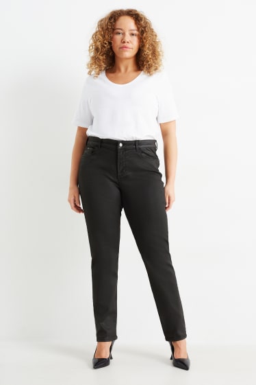 Kobiety - Slim jeans - średni stan - czarny