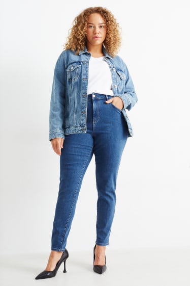 Femei - Jegging jeans - talie înaltă - denim-albastru
