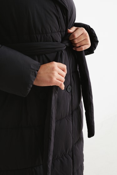 Kobiety - Płaszcz pikowany - czarny