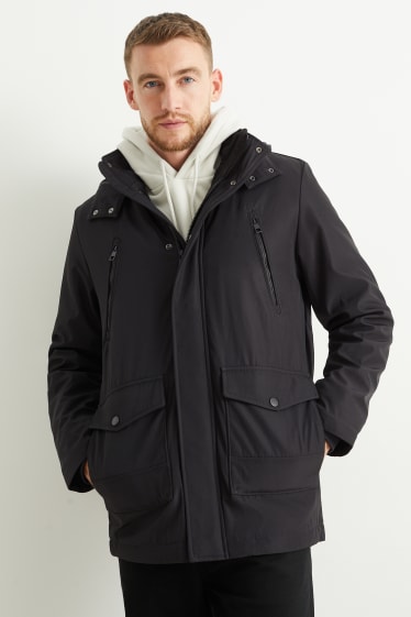 Herren - Jacke mit Kapuze - schwarz