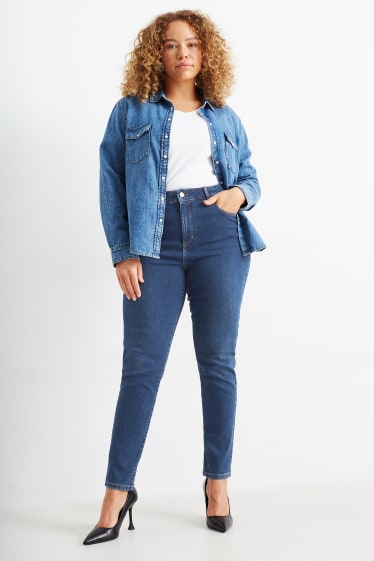 Kobiety - Jegging jeans - wysoki stan - dżins-niebieski