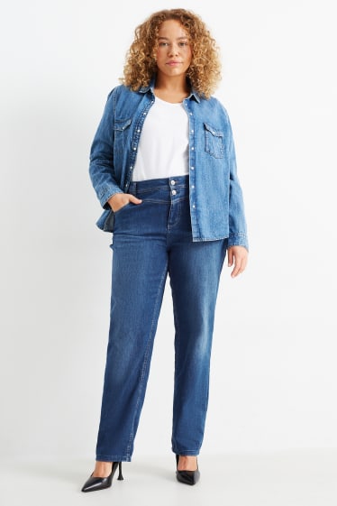 Donna - Slim jeans - vita media - jeans blu
