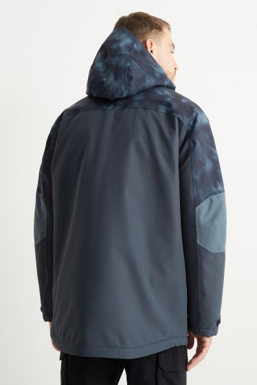 Hombre - Chaqueta funcional con capucha - impermeable - azul oscuro
