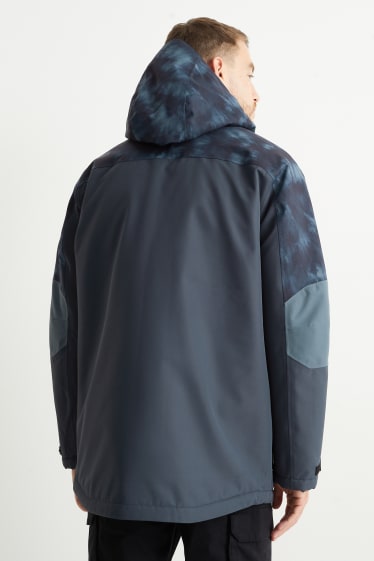 Hommes - Veste de sport à capuche - imperméable - bleu foncé