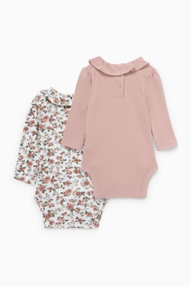 Babys - Set van 2 - rompertje - crème wit